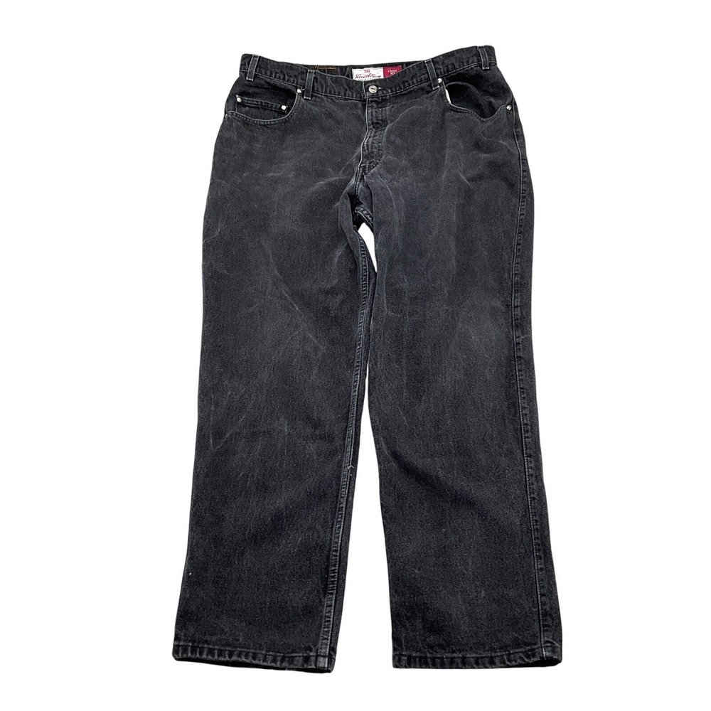 Levis 545 Jeans Men 38W 31.5L Black Signature Loose Fit Straight Leg Y2K Grunge
